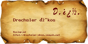 Drechsler Ákos névjegykártya